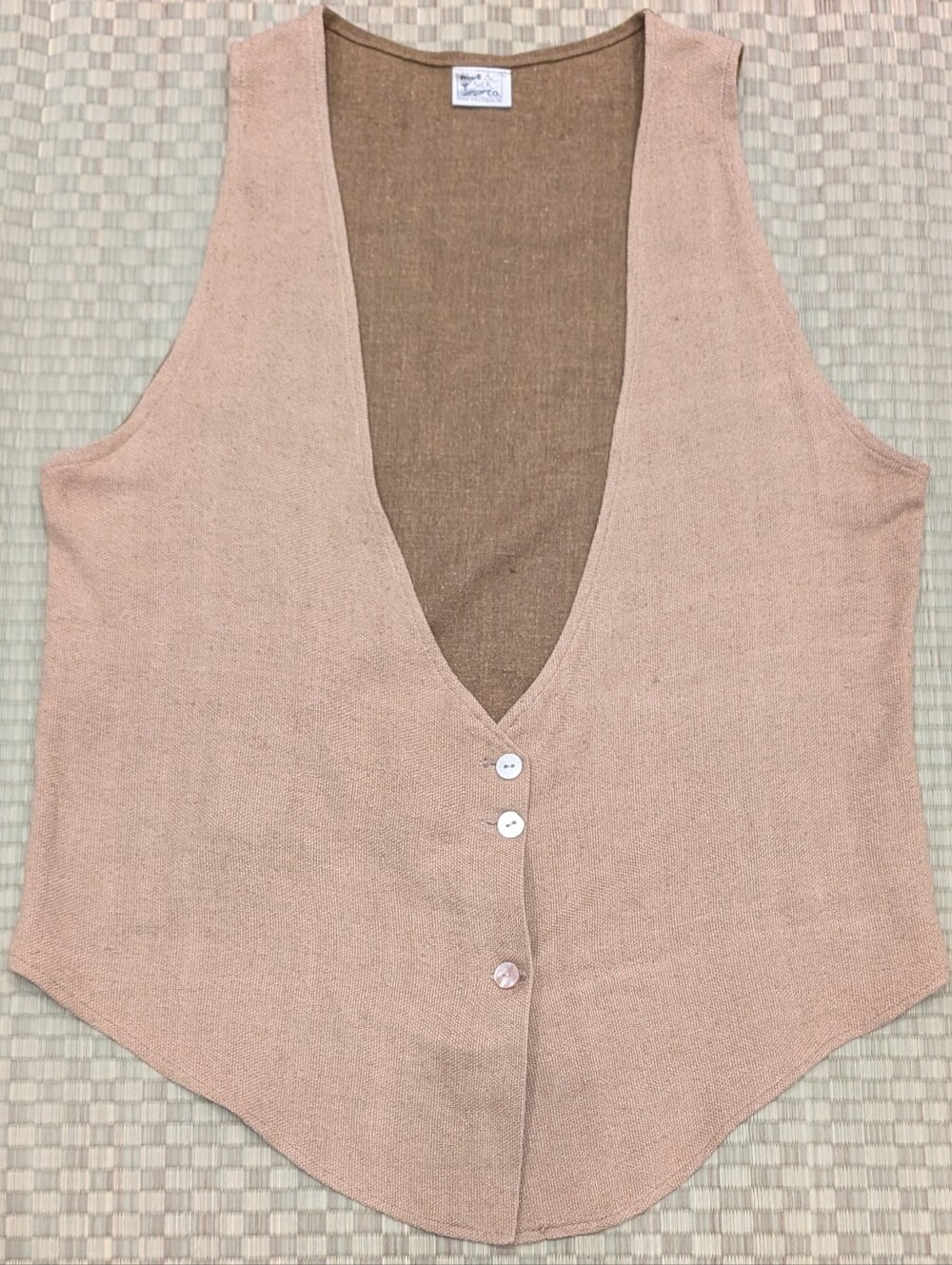 Hide & Silk Astoria, OR Silk Linen Vest Unisex Size Medium Made in USA